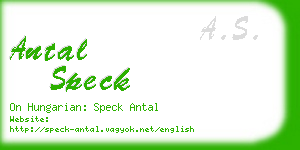 antal speck business card